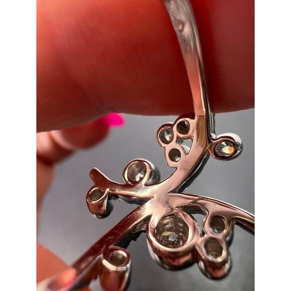 CZ bypass sterling silver bubble cocktail ring size 10 - Picture 4 of 8